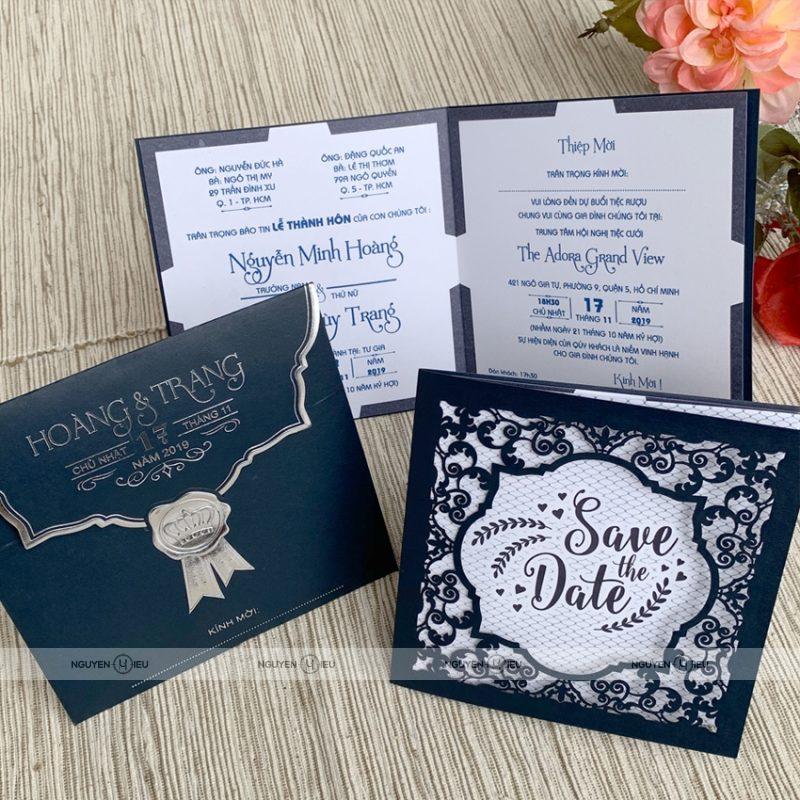 Thiệp cưới Hiếu Nguyễn - Thiệp Cưới Laser - Hòa Nhịp Nghệ Thuật và Tình Cảm Trong Ngày Hạnh Phúc 1557719657 DQ2035XANHDUONG